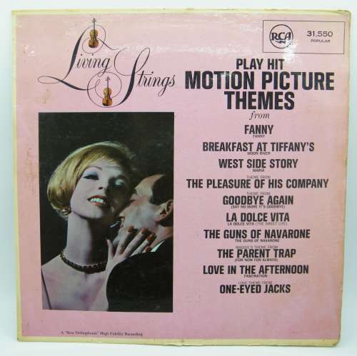 Living Strings Play Motion Pictures Themes Lp - as per photo