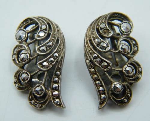 Vintage Marcasite Earrings - as per photo
