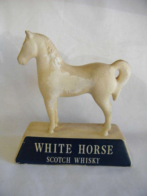 White Horse Scotch Whisky "White Horse" porcelain display piece - some paint flaking