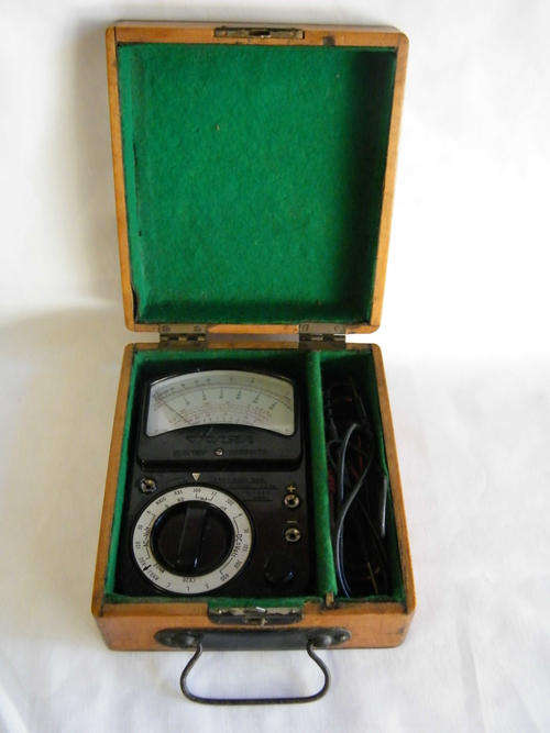 Vintage Hansen Model SC multimeter tester in original wooden box - as per photo