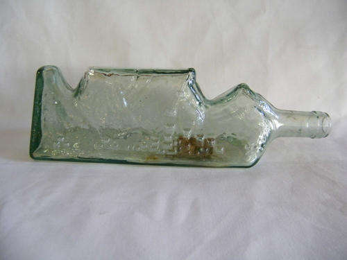 Vintage Table Mountain shaped glass bottle - as per photo