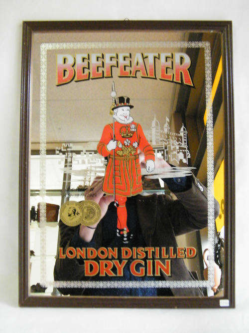 Vintage Beefeater gin bar mirror - as per photo
