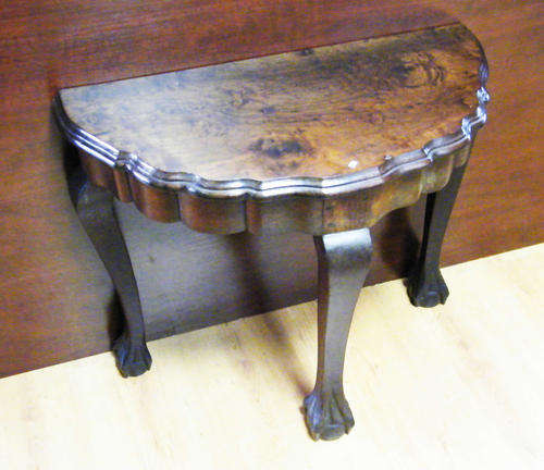Imbuia 3 leg table - 58 x 66 x 34cm - FOR COLLECTION ONLY - as per photo