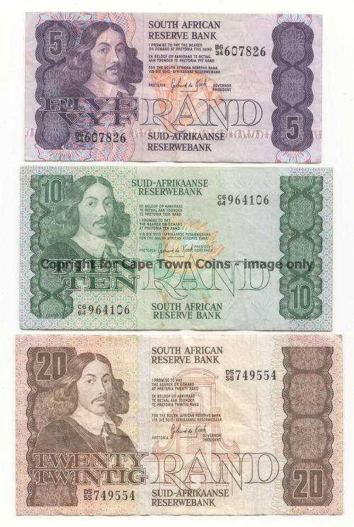 Lot of 10 old international banknotes - as per scan