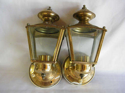 Pair of Brass wall lights - as per photo