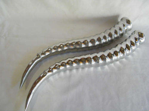 Pair of large polished aluminium Springbok horns - On sale was R750