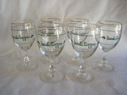 Lot of 6 Irish Coffee glasses - as per photo