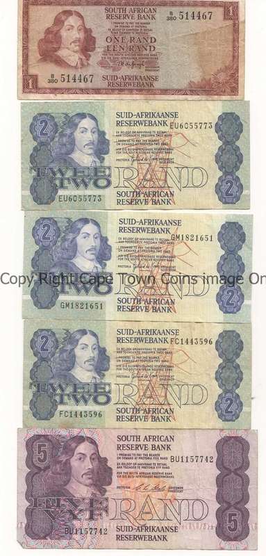 Lot of 4 old SA notes - as per photo