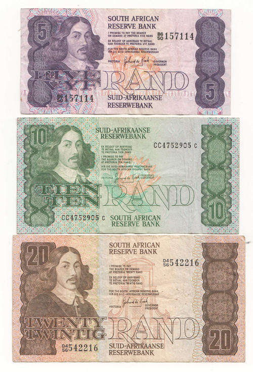 Lot of 5 Africa notes - @ CRAZY R1 start