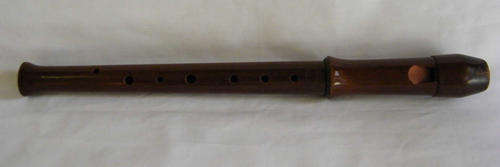 Vintage Wooden recorder with cleaning tool in box - as per photo