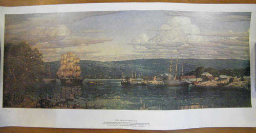 Port Natal (D'urban) 1856 print of original painting by Nils Andersen - 479/1000 - 31 x 67cm