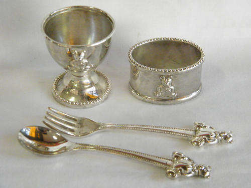 Teddy bear baby christening set - as per photo