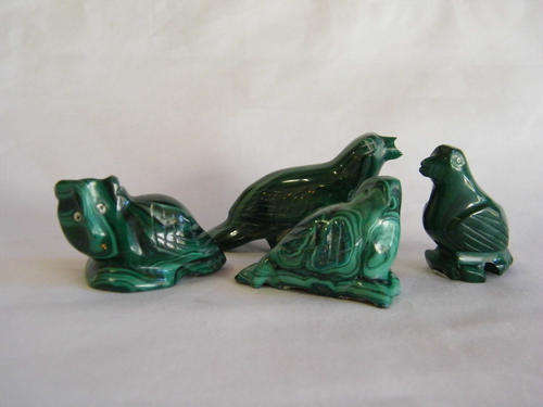 Lot of 4 malachite birds - as per photo