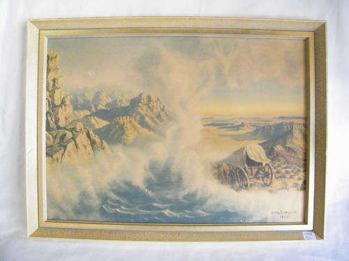 Landscape print by Jimmy Boonzaier 1947 - 52.5 x 38.5cm - as per photo