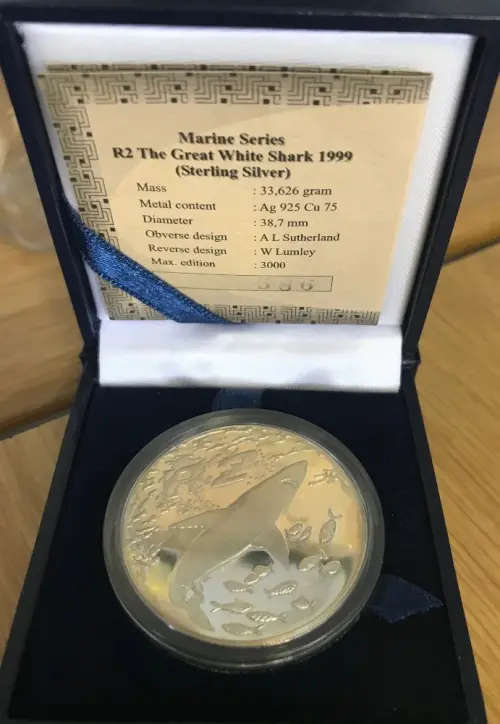 Silver R2 Crown Marine Series Great White Shark 1999