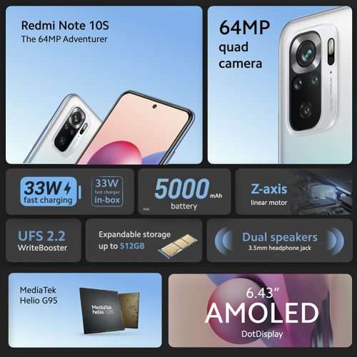 Xiaomi Redmi Note 10s, Dual Sim, Grey