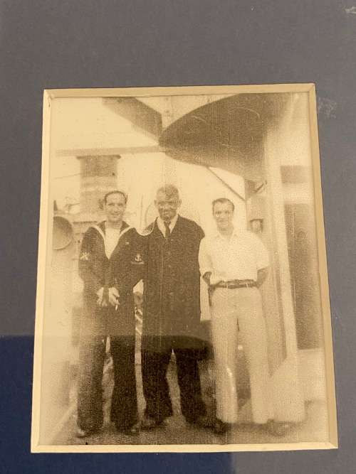 Framed WW2 Royal Navy Group. Leading Seaman William Devlin