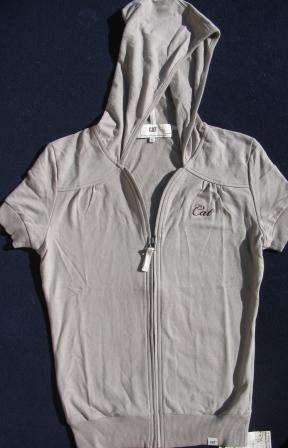 Caterpillar Ladies Short Sleeve track top with hoody Size XS