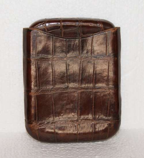 Crocodile leather cigar holder