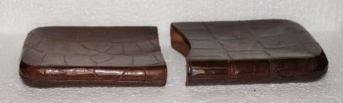 Crocodile leather cigar holder