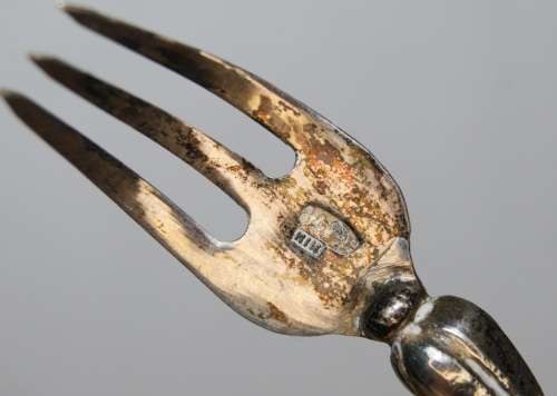 Antique Russian Silver Pickle Fork from Kostroma Circa 1899-1908 (2 of 3)