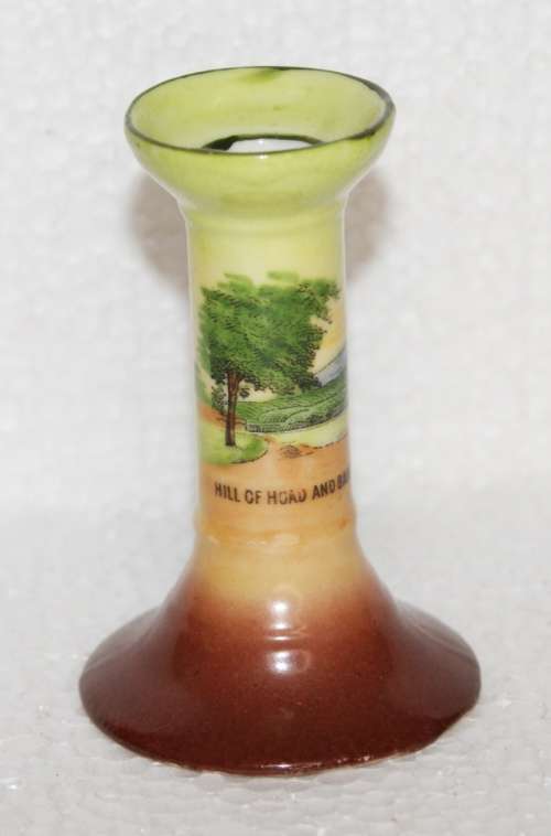 Vintage Gemma Porcelain Candle Holder "Hill of Hoad and Barrow Towel, Ulverston"