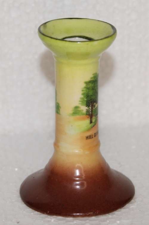 Vintage Gemma Porcelain Candle Holder "Hill of Hoad and Barrow Towel, Ulverston"