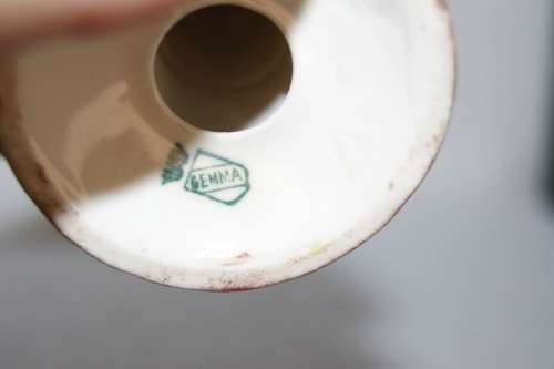 Vintage Gemma Porcelain Candle Holder "Hill of Hoad and Barrow Towel, Ulverston"