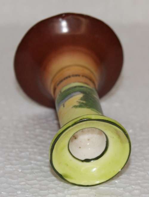 Vintage Gemma Porcelain Candle Holder "Hill of Hoad and Barrow Towel, Ulverston"