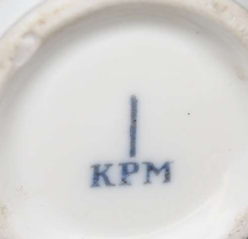Rare Antique KPM His and Hers Teacups
