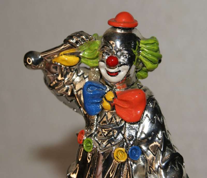 Marcello Giorgio Silver and Enamel Clown