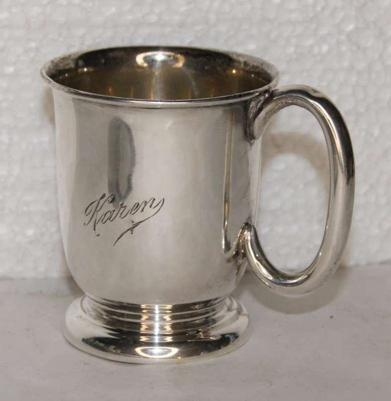 ~~~Sheffield Hallmarked Silver Christening Cup 1946~~~ CRAZY LOW R1 START