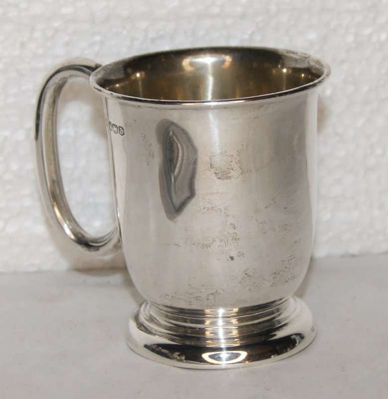 ~~~Sheffield Hallmarked Silver Christening Cup 1946~~~ CRAZY LOW R1 START