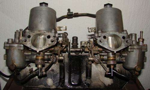 Carburetor 40 side draft SU's with Nissan 1400 intake manifolds