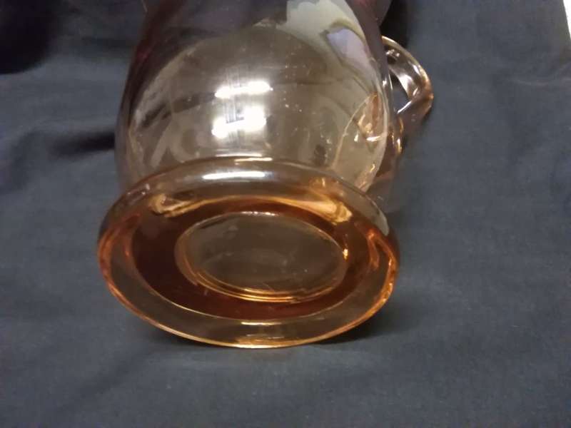 Retro pinkish  blown glass pitcher/jug great condition