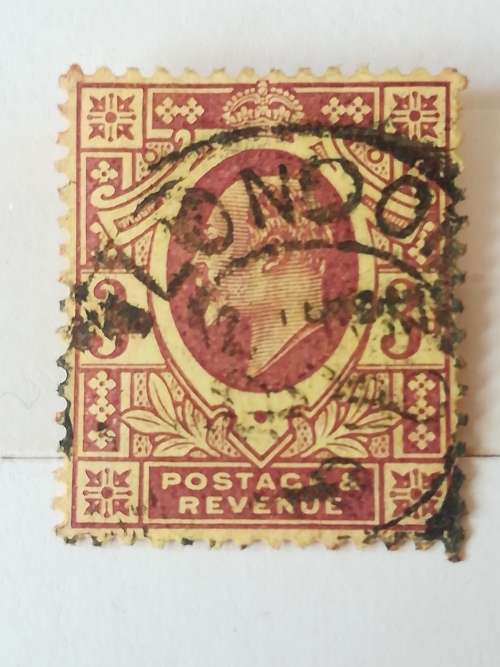 GB Used 1902-6 KE V11Dull purple yellow 3d