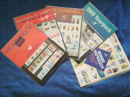 RSA stamp  commemorative Year packs x5MNH 1996 to 2000