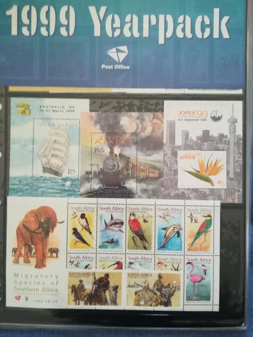 RSA stamp  commemorative Year packs x5MNH 1996 to 2000