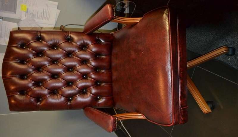 Gordon Fraser Chippendale Leather Chair