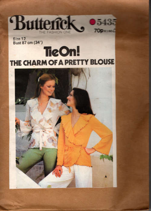 Sewing Pattern Butterick 5435 Blouse Size 12