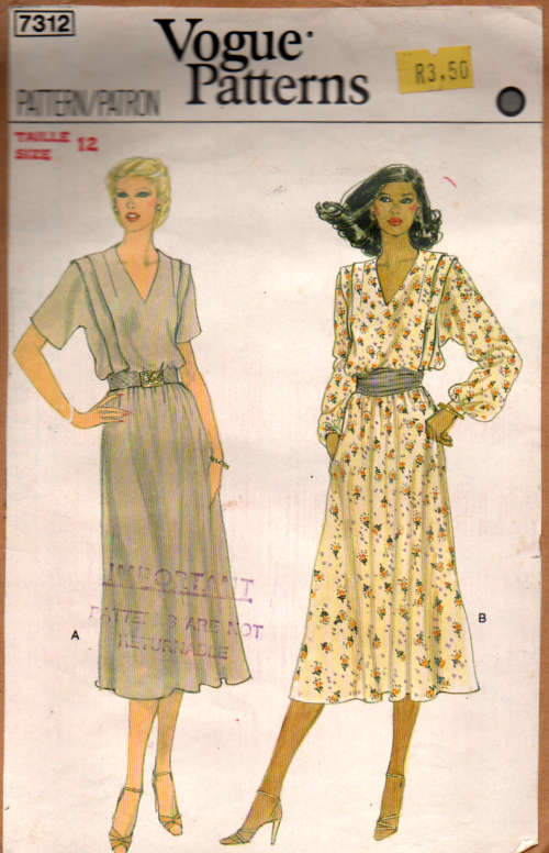 Sewing pattern Vogue Dresses for Size 12 Complete