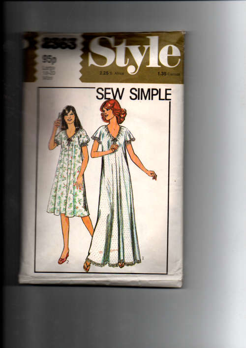 Sewing pattern  Style 2363 Night dresses Size Large 18 - 20 Complete