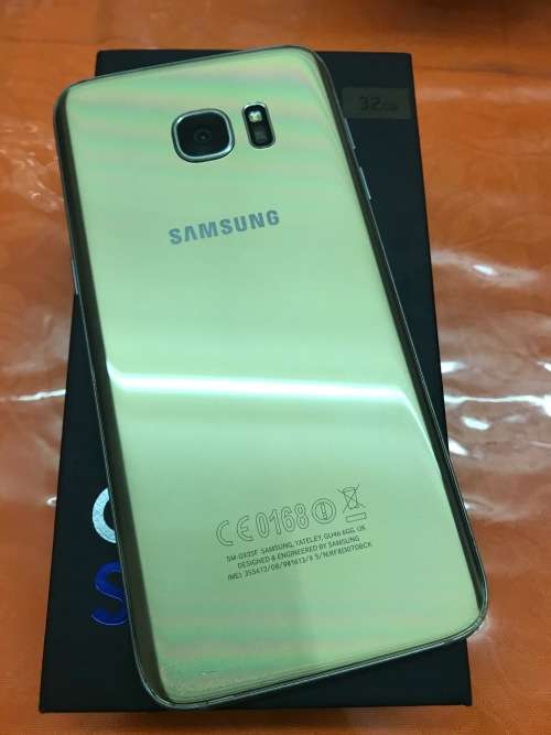 SAMSUNG GALAXY S7 EDGE 32GB,GOLD PLATINUM,4/5,BOX AND ALL ACCESSORIES