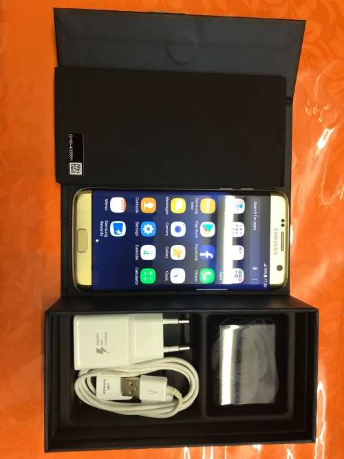 SAMSUNG GALAXY S7 EDGE 32GB,GOLD PLATINUM,4/5,BOX AND ALL ACCESSORIES