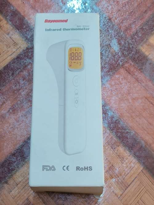 DAYOUMED INFRARED THERMOMETER. READS TEMPERATURE ON OBJECTS AS WELL.  RETAIL IS R1500.
