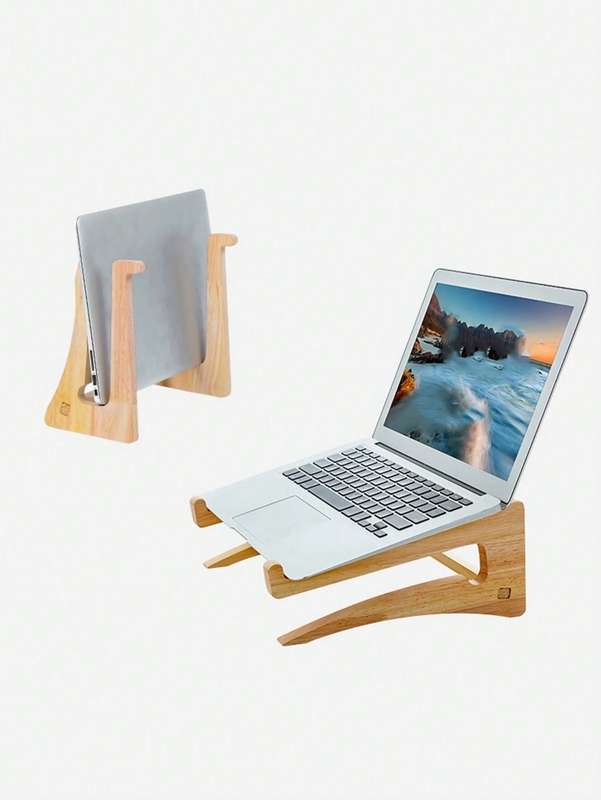 Yellow Wooden Notebook Storage Stand