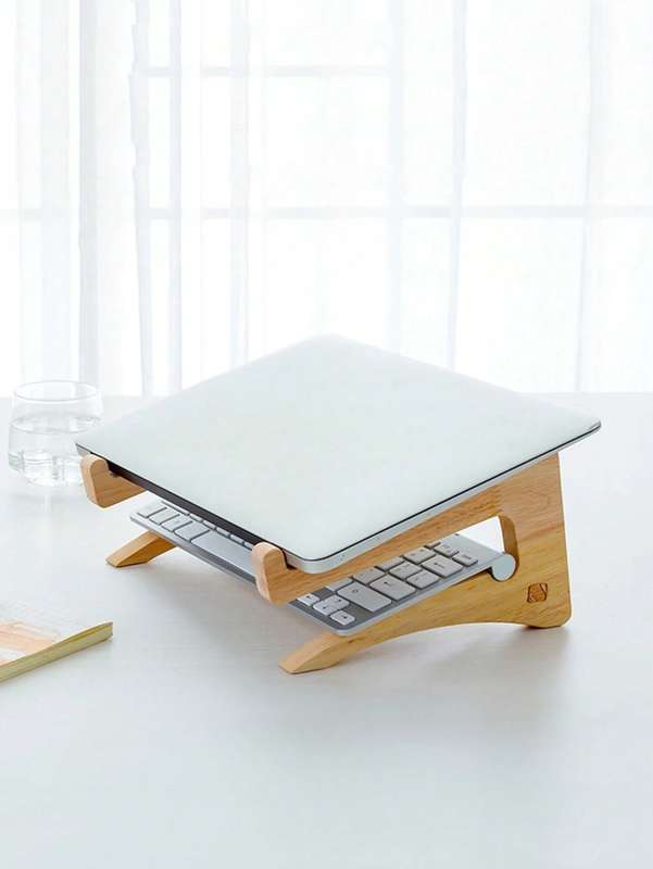 Yellow Wooden Notebook Storage Stand