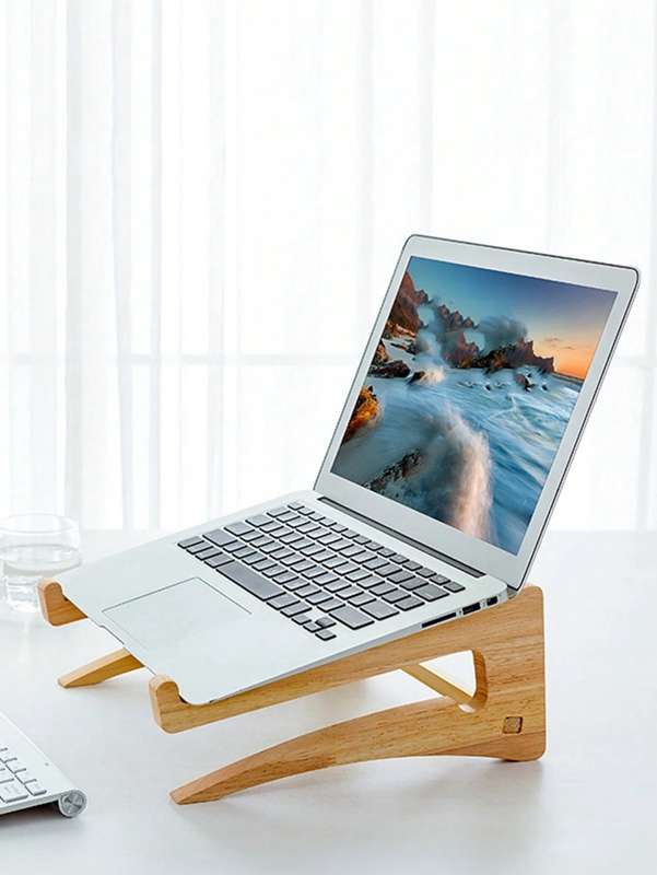 Yellow Wooden Notebook Storage Stand