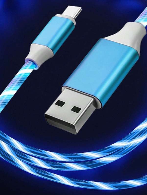 USB to Type-C Light up Cable - Blue