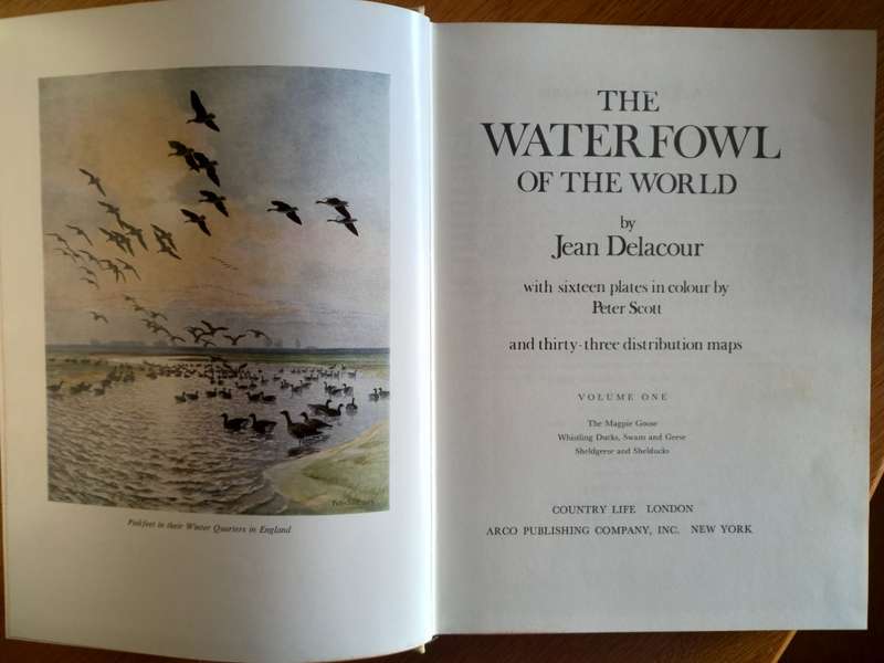 The Waterfowl of the World - Set of 4 Volumes by Jean Delacour and Illustrated by Peter Scott